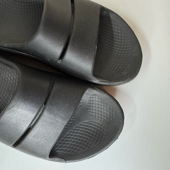 OOFOS OOahh Slide Sandal Black Sz M11/W13 Sport Recovery Orthopedic Athleisure - Picture 7 of 10